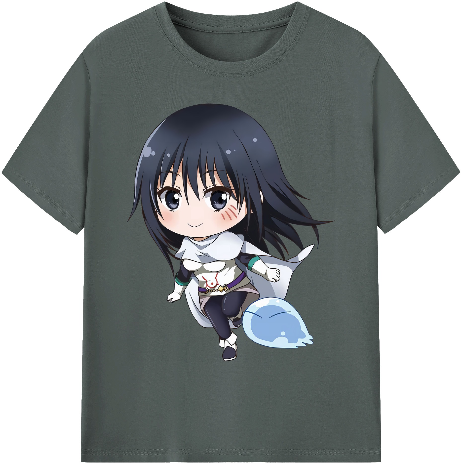 （画像用） 転スラ Regarding Reincarnated to Slime 綿100％ メンズ半袖Tシャツ｜肌触りやわらか＆通気性